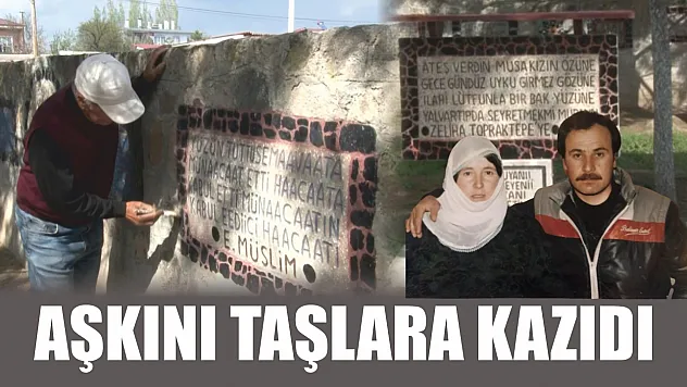 Aşkını taşlara kazıdı