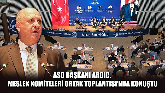 ASO Başkanı Ardıç, Meslek Komiteleri Ortak Toplantısı'nda konuştu