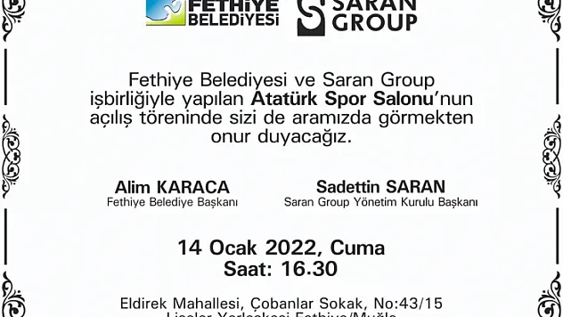 Atatürk Spor Salonu açılıyor