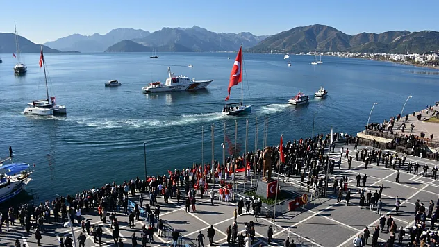 Atatürk'ün Marmaris'e gelişinin 91'inci yıl dönümü kutlandı