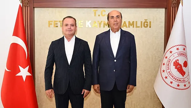 Aydın Ayaydın, Fethiye Kaymakamı Akkaya ile bir araya geldi