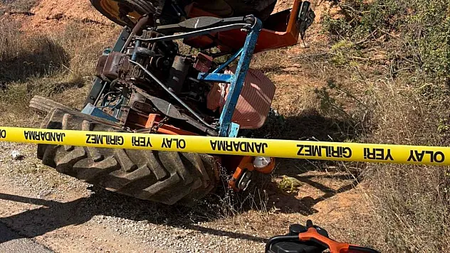 Aydın'da devrilen traktörün 85 yaşındaki sürücüsü hayatını kaybetti