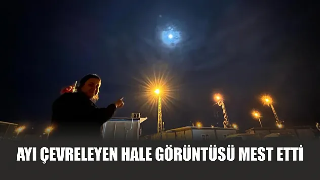 Ayı çevreleyen hale görüntüsü mest etti