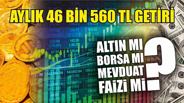 Aylık 46 bin 560 TL getiri: Altın mı, borsa mı, mevduat faizi mi? 