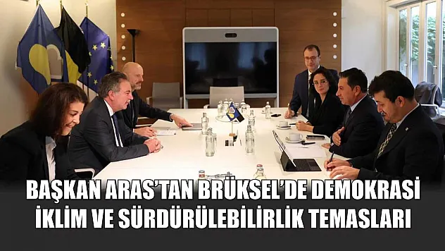 Başkan Aras'tan Brüksel'de Demokrasi, İklim ve Sürdürülebilirlik Temasları