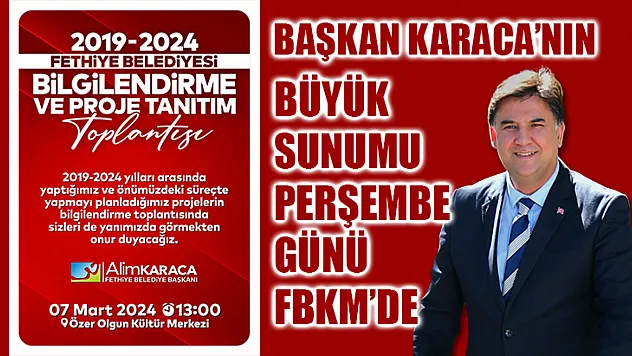Başkan Karaca'nın Büyük Sunumu Perşembe Günü FBKM'de