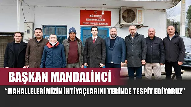Başkan Mandalinci: 'Mahallelerimizin ihtiyaçlarını yerinde tespit ediyoruz'