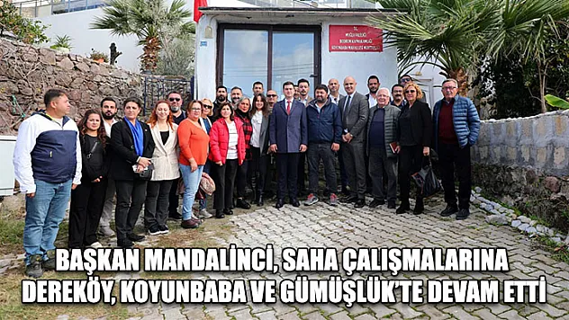 Başkan Mandalinci, saha çalışmalarına Dereköy, Koyunbaba ve Gümüşlük'te devam etti