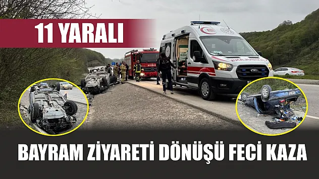 Bayram ziyareti dönüşü feci kaza: 11 yaralı