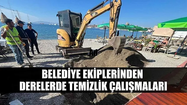 Belediye ekiplerinden derelerde temizlik çalışmaları