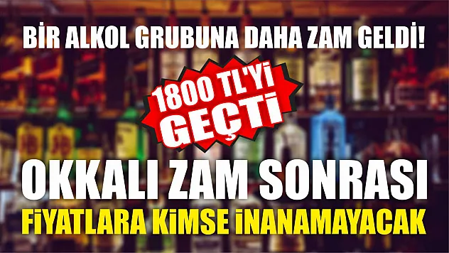 Bir alkol grubuna daha zam geldi! Okkalı zam sonrası fiyatlara kimse inanamayacak 1800 TL'yi geçti
