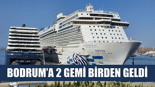 Bodrum'a 2 gemi birden geldi