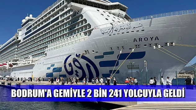 Bodrum'a gemiyle 2 bin 241 yolcuyla geldi
