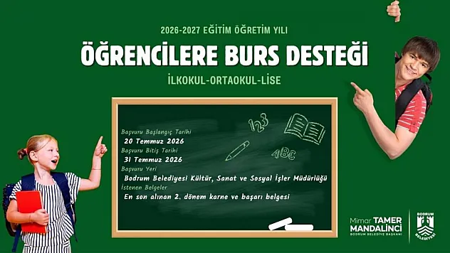 Bodrum Belediyesinden öğrencilere burs desteği