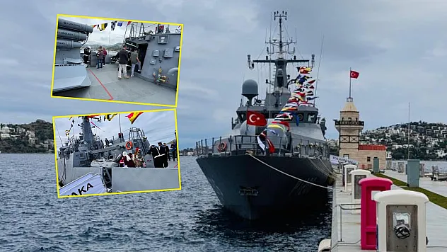 Bodrum'da askeri gemi kapısını çocuklara açtı