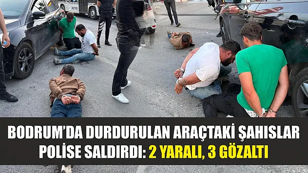 Bodrum'da durdurulan araçtaki şahıslar polise saldırdı: 2 yaralı, 3 gözaltı