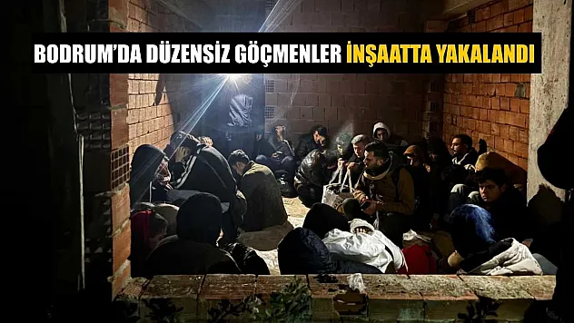 Bodrum'da düzensiz göçmenler inşaatta yakalandı