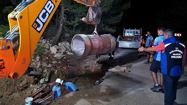 Bodrum'da Eski Hat Arızası Gece Mesaisiyle Giderildi