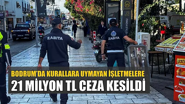 Bodrum'da kurallara uymayan işletmelere 21 milyon TL ceza kesildi