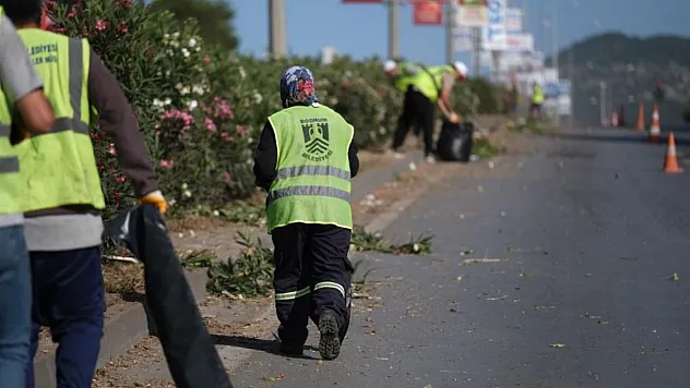 Bodrum'da ot temizliği çalışmaları tüm hızıyla devam ediyor