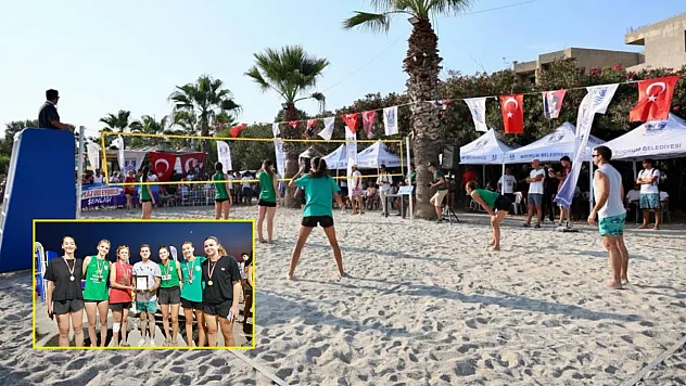 Bodrum'da plaj voleybolu heyecanı
