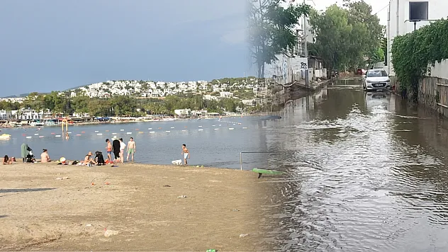 Bodrum'da sağanak sonrası deniz keyfi devam etti