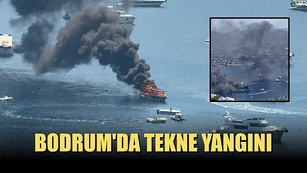 Bodrum'da tekne yangını