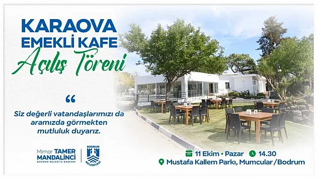 Bodrum'un İkinci Emekli Kafesi Karaova'da Açılıyor