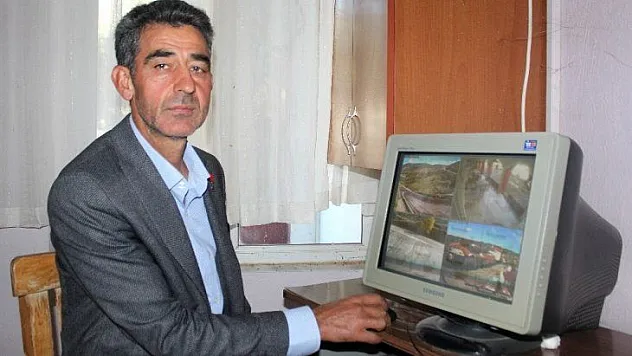 Boğacı muhtar kamera sistemiyle köyünü 7/24 izliyor