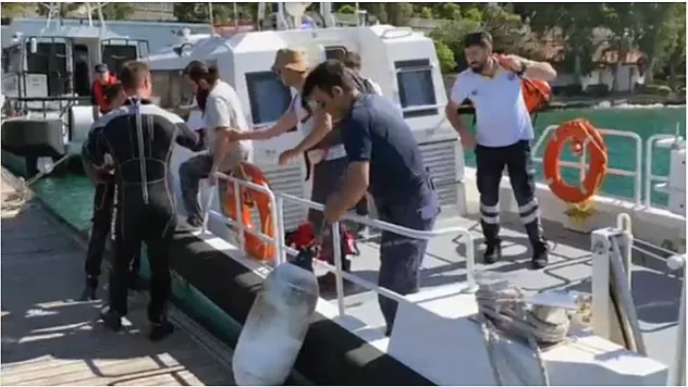 Boğulma tehlikesi yaşayan vatandaşa Sahil Güvenlikten tıbbi tahliye