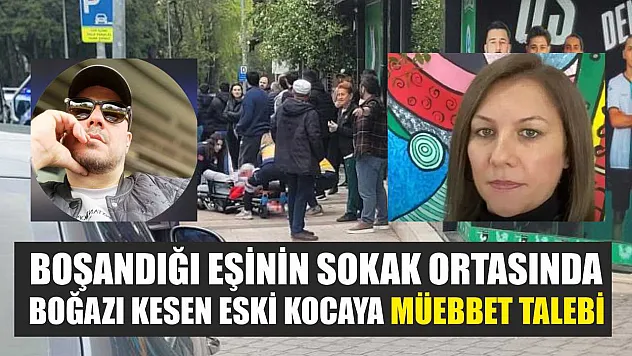 Boşandığı eşinin sokak ortasında boğazı kesen eski kocaya müebbet talebi
