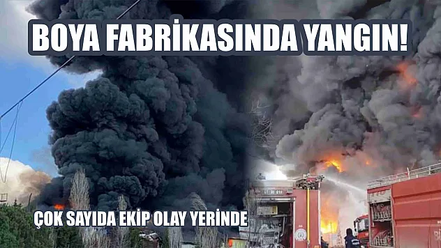 Boya fabrikasında yangın! Çok sayıda ekip olay yerinde