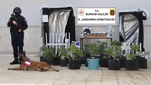 Burdur'da evi uyuşturucu imalathanesine çeviren şüpheli tutuklandı