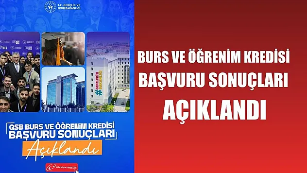 Burs ve öğrenim kredisi başvuru sonuçları açıklandı