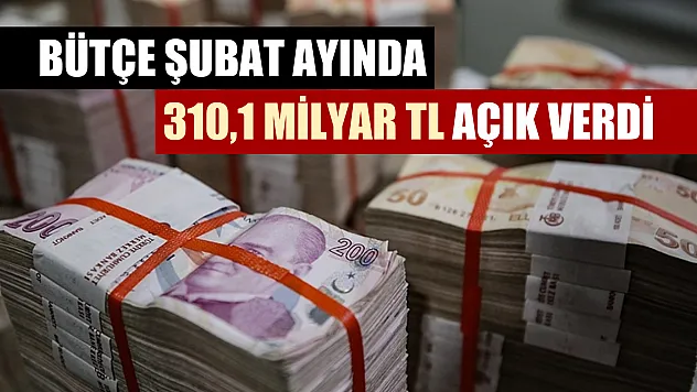 Bütçe Şubat ayında 310,1 milyar TL açık verdi
