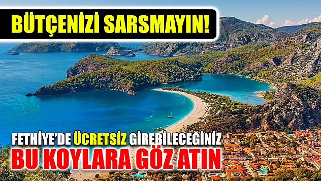 Bütçenizi sarsmayın! Fethiye'de ücretsiz girebileceğiniz bu koylara göz atın