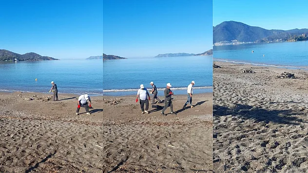 Çalış Plajı sezona hazırlanıyor: Sabahın ilk ışıklarıyla temizlik seferberliği başladı
