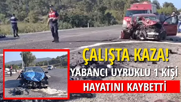 ÇALIŞTA KAZA! YABANCI UYRUKLU 1 KİŞİ HAYATINI KAYBETTİ
