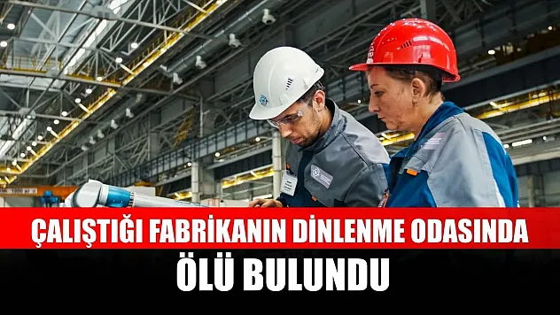 Çalıştığı fabrikanın dinlenme odasında ölü bulundu
