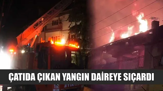 Çatıda çıkan yangın daireye sıçardı