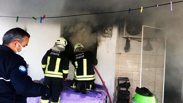 Çaybükü'nde ev yanını