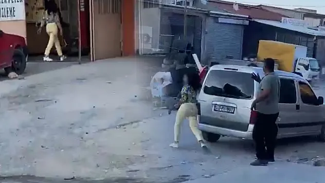 Çekiçli kadın öfkesini böyle kustu