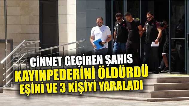 Cinnet geçiren şahıs kayınpederini öldürdü, eşini ve 3 kişiyi yaraladı