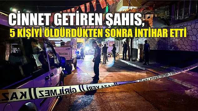 Cinnet getiren şahıs, 5 kişiyi öldürdükten sonra intihar etti
