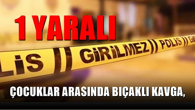 Çocuklar arasında bıçaklı kavga, 1 yaralı