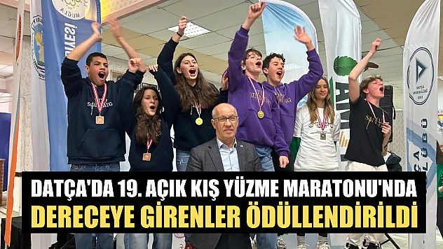 Datça'da 19. Açık Kış Yüzme Maratonu'nda dereceye girenler ödüllendirildi