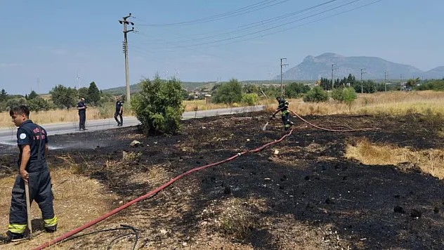 Datça'da kuru ot yangını büyümeden söndürüldü