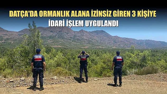 Datça'da ormanlık alana izinsiz giren 3 kişiye idari işlem uygulandı