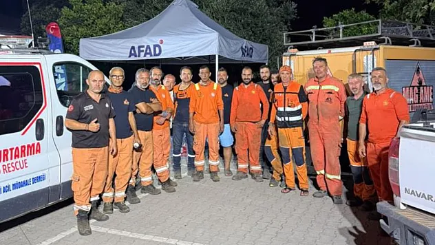 Datça MAG AME ekipleri Göcek'teki orman yangınına destek verdi