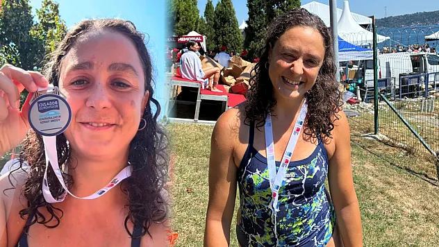 Datçalı Yüzücü Ceyda Pekşen Asya'dan Avrupa'ya Yüzerek Geçti